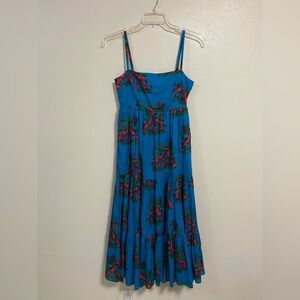 J. Crew Dress Women’s Size 2 Ultramarine Red Lobster Print Maxi Dress NWT